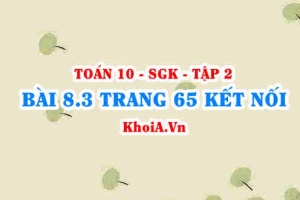 Bài 8.3 trang 65 Toán 10 Kết nối tri thức Tập 2